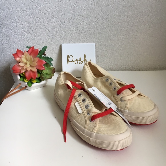 Sandro X Ecru Red Sneakers | Poshmark